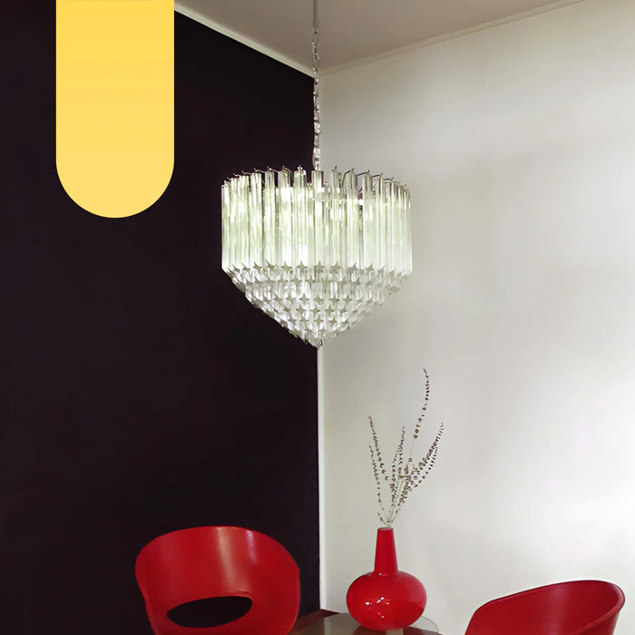 Murano Quadriedri Prisms Transparent Chandelier-DWHOME