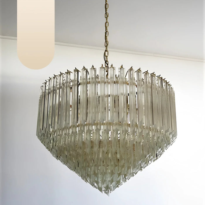 Murano Quadriedri Prisms Transparent Chandelier-DWHOME
