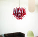 Vintage Red Glass Murano Petals Chandelier-DWHOME