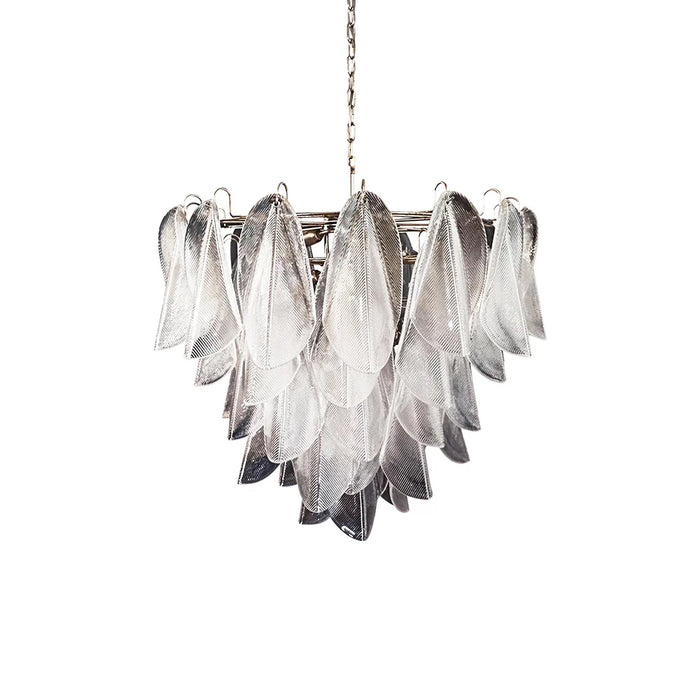 Murano Glass Leaves Transparent Chandelier-DWHOME