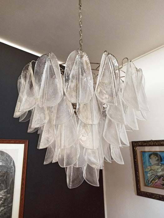 Murano Glass Leaves Transparent Chandelier-DWHOME
