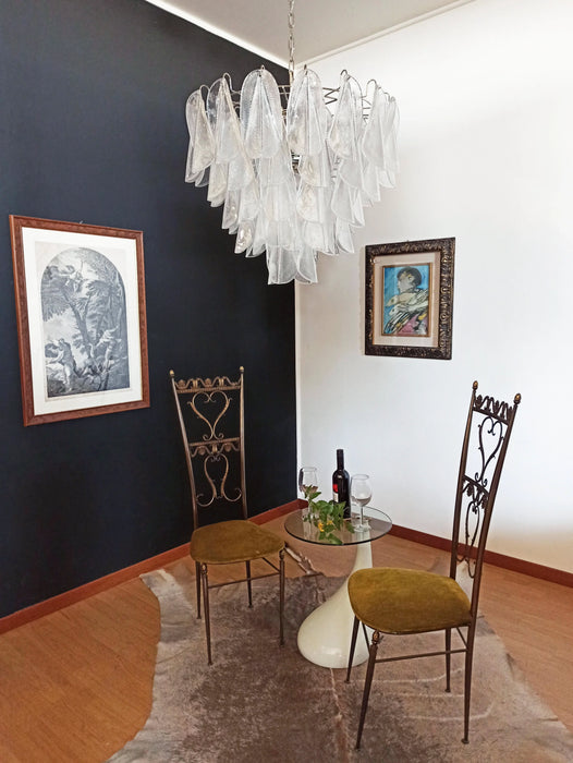 Murano Glass Leaves Transparent Chandelier-DWHOME