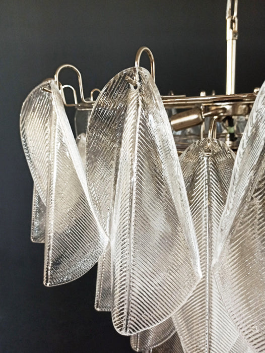 Murano Glass Leaves Transparent Chandelier-DWHOME