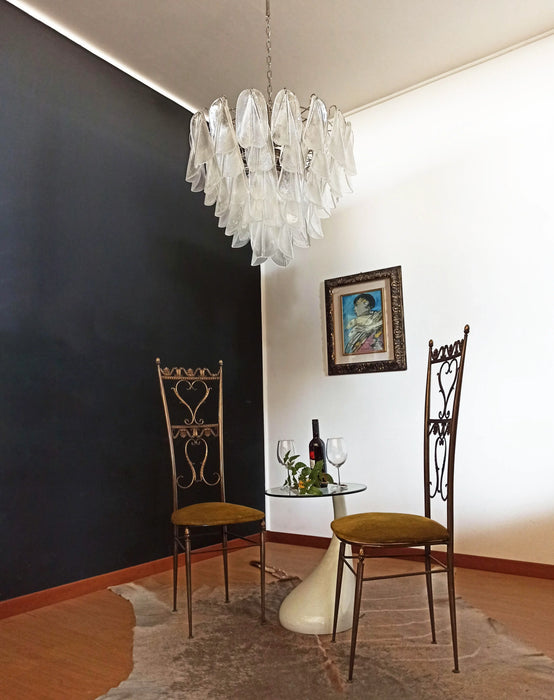 Murano Glass Leaves Transparent Chandelier-DWHOME