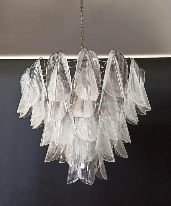 Murano Glass Leaves Transparent Chandelier-DWHOME