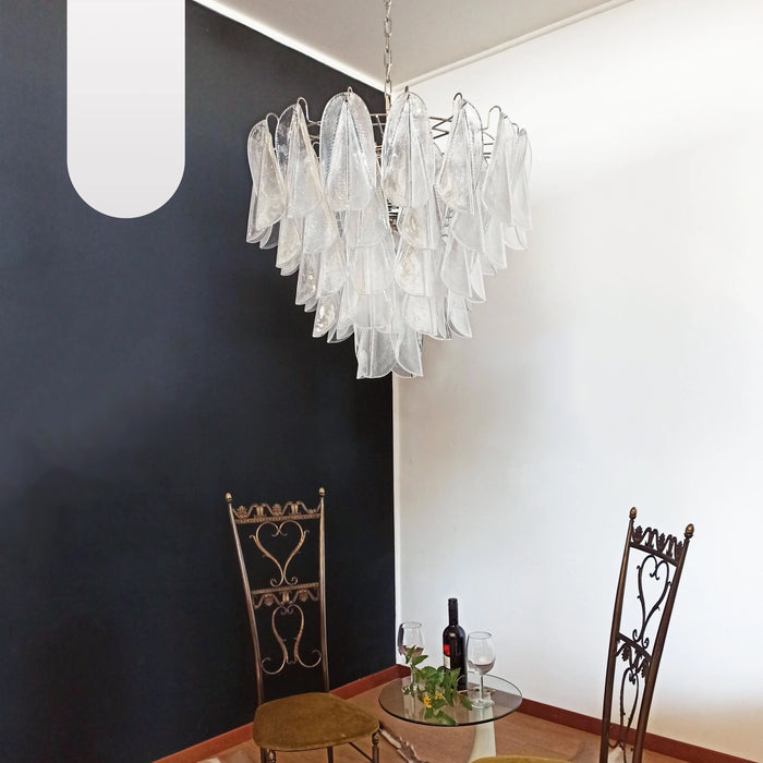 Murano Glass Leaves Transparent Chandelier-DWHOME