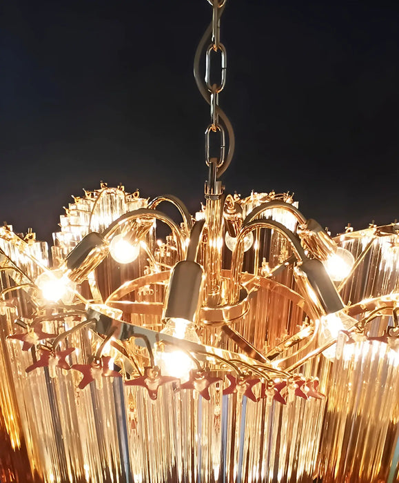 Murano Shaded Amber Prism Chandelier-DWHOME