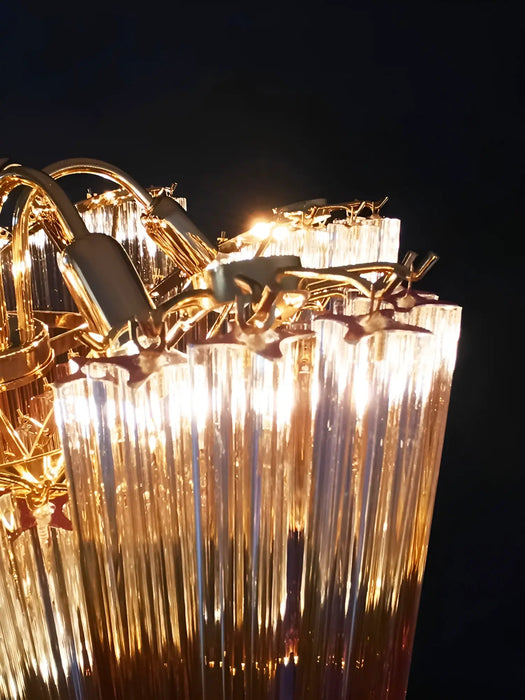 Murano Shaded Amber Prism Chandelier-DWHOME