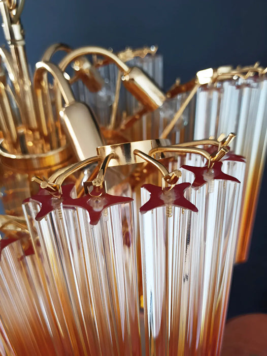 Murano Shaded Amber Prism Chandelier-DWHOME