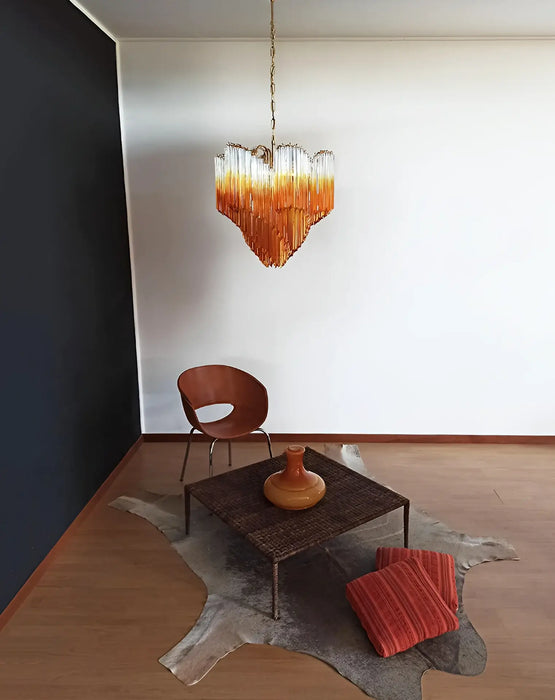 Murano Shaded Amber Prism Chandelier-DWHOME