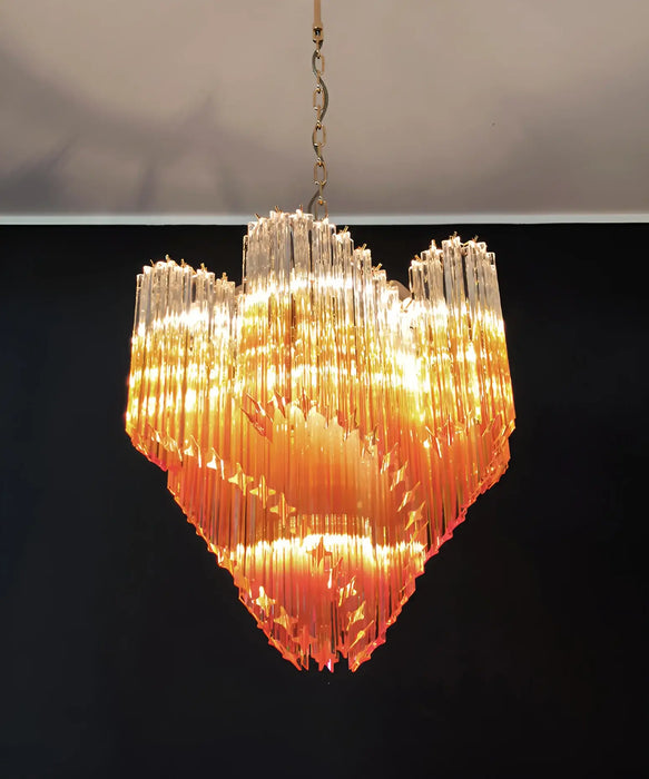 Murano Shaded Amber Prism Chandelier-DWHOME