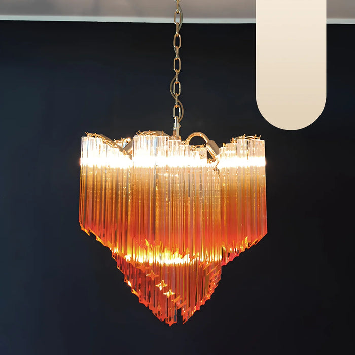Murano Shaded Amber Prism Chandelier-DWHOME