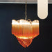 Murano Shaded Amber Prism Chandelier-DWHOME