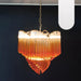 Murano Shaded Amber Prism Chandelier-DWHOME