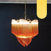 Murano Shaded Amber Prism Chandelier-DWHOME
