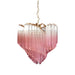 Murano Shaded Pink Prism Chandelier-DWHOME