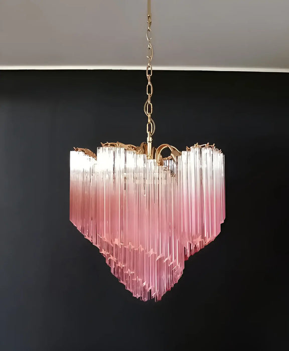 Murano Shaded Pink Prism Chandelier-DWHOME