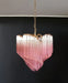 Murano Shaded Pink Prism Chandelier-DWHOME