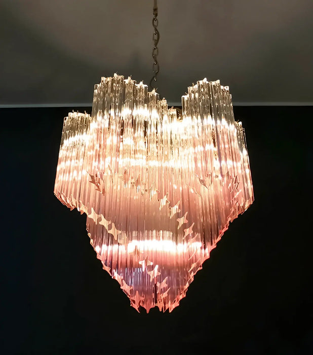 Murano Shaded Pink Prism Chandelier-DWHOME