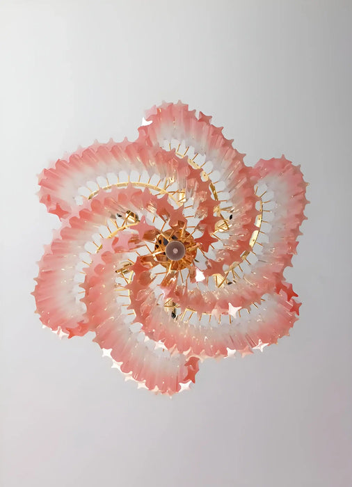 Murano Shaded Pink Prism Chandelier-DWHOME