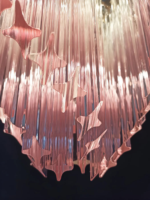 Murano Shaded Pink Prism Chandelier-DWHOME