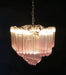 Murano Shaded Pink Prism Chandelier-DWHOME