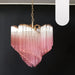Murano Shaded Pink Prism Chandelier-DWHOME