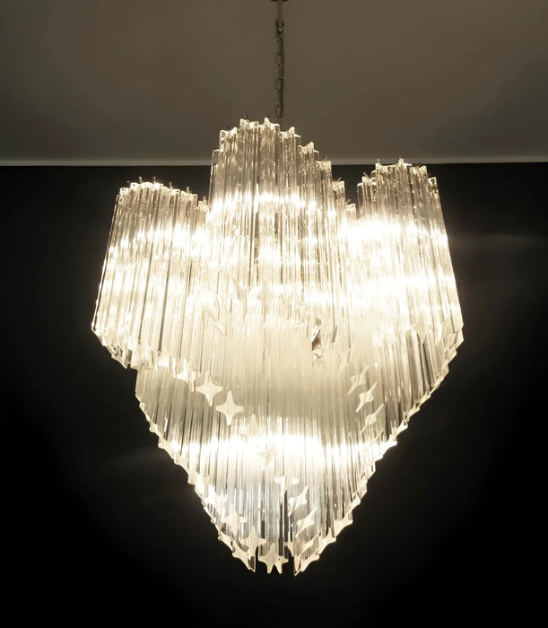 Murano Shaded Trasparent Prism Chandelier-DWHOME