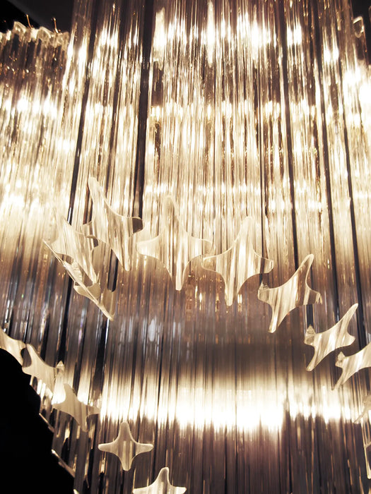 Murano Shaded Trasparent Prism Chandelier-DWHOME