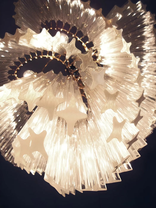 Murano Shaded Trasparent Prism Chandelier-DWHOME