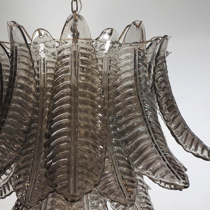 Murano Smoked Ferns Glass Chandelier-DWHOME