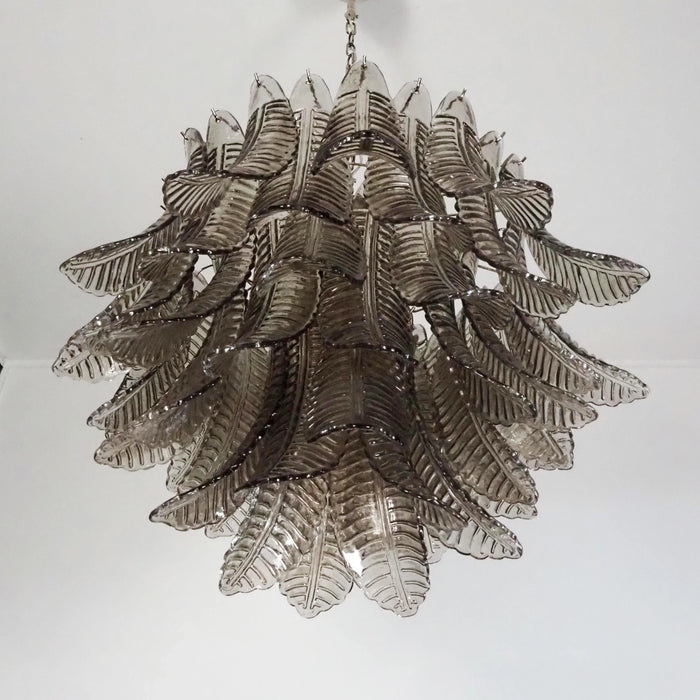 Murano Smoked Ferns Glass Chandelier-DWHOME