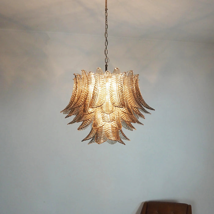 Murano Smoked Ferns Glass Chandelier-DWHOME