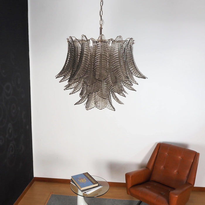 Murano Smoked Ferns Glass Chandelier-DWHOME