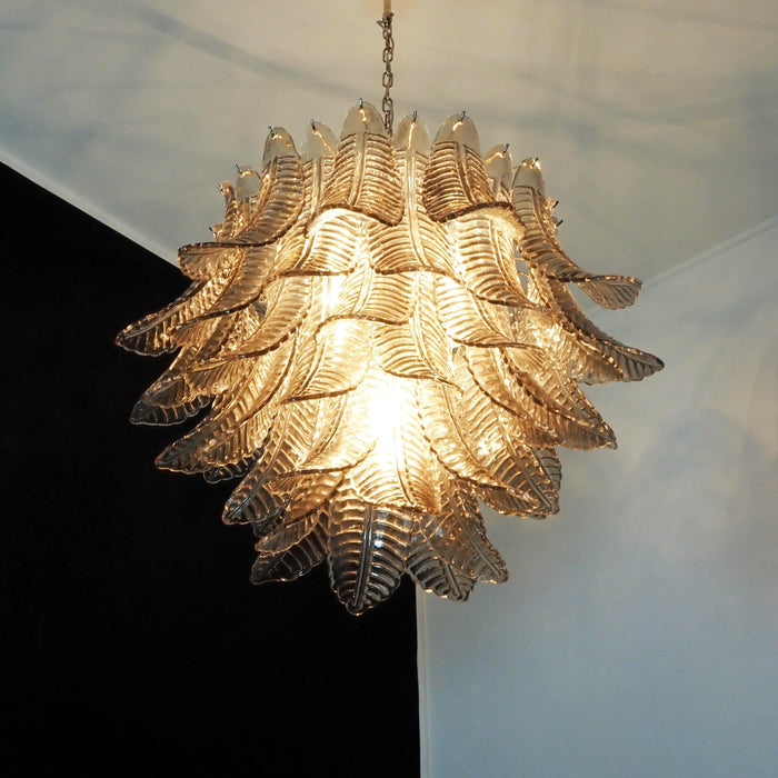 Murano Smoked Ferns Glass Chandelier-DWHOME