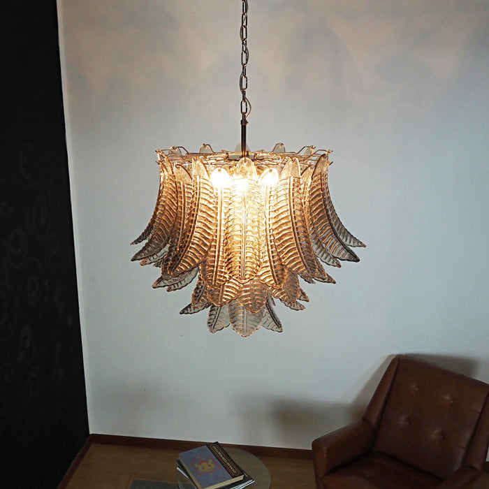 Murano Smoked Ferns Glass Chandelier-DWHOME