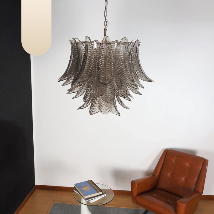 Murano Smoked Ferns Glass Chandelier-DWHOME