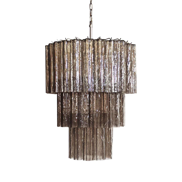 Murano Smoked Glass Tube Chandelier-DWHOME
