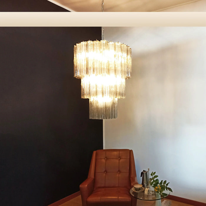 Murano Smoked Glass Tube Chandelier-DWHOME