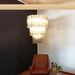 Murano Smoked Glass Tube Chandelier-DWHOME