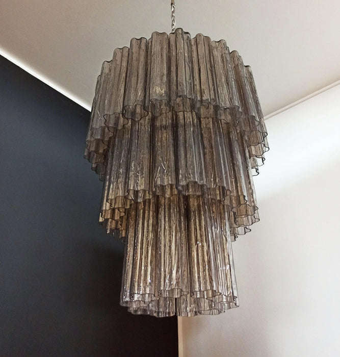 Murano Smoked Glass Tube Chandelier-DWHOME