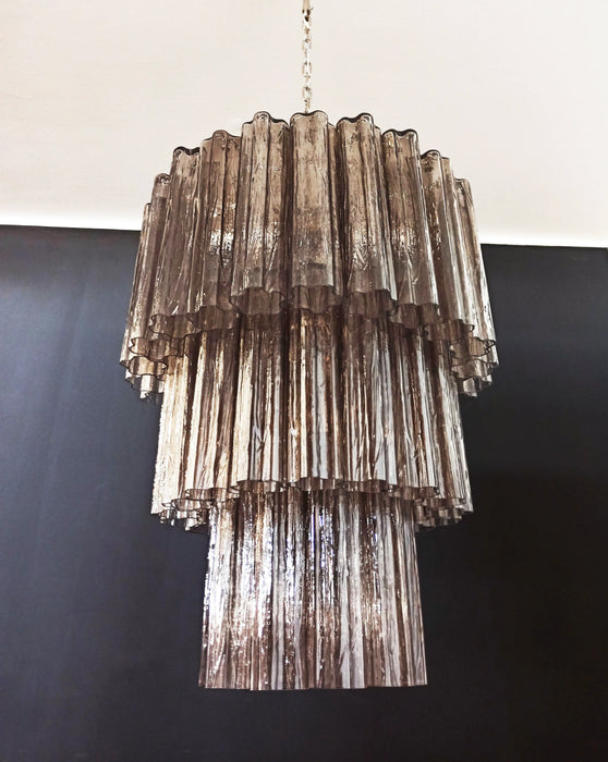 Murano Smoked Glass Tube Chandelier-DWHOME
