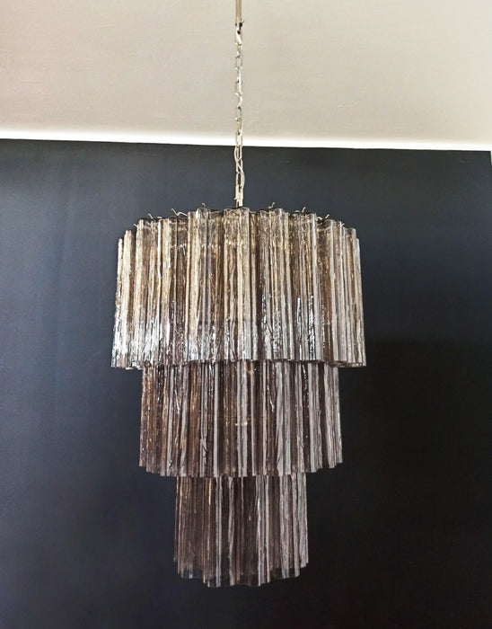 Murano Smoked Glass Tube Chandelier-DWHOME