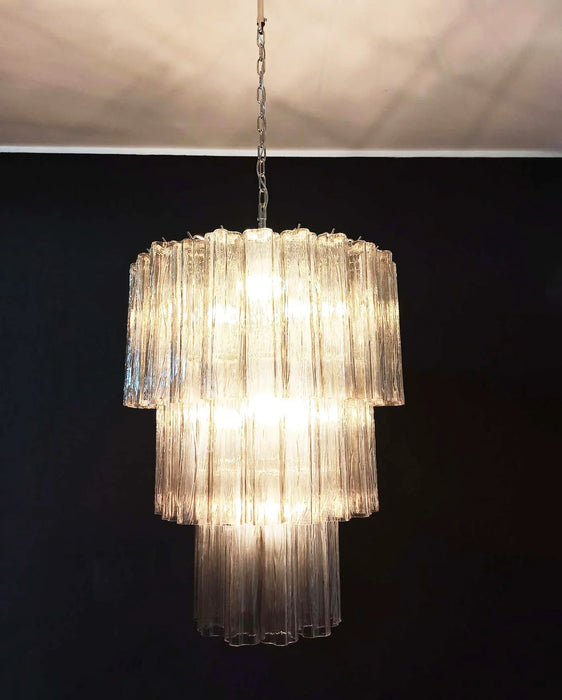 Murano Smoked Glass Tube Chandelier-DWHOME