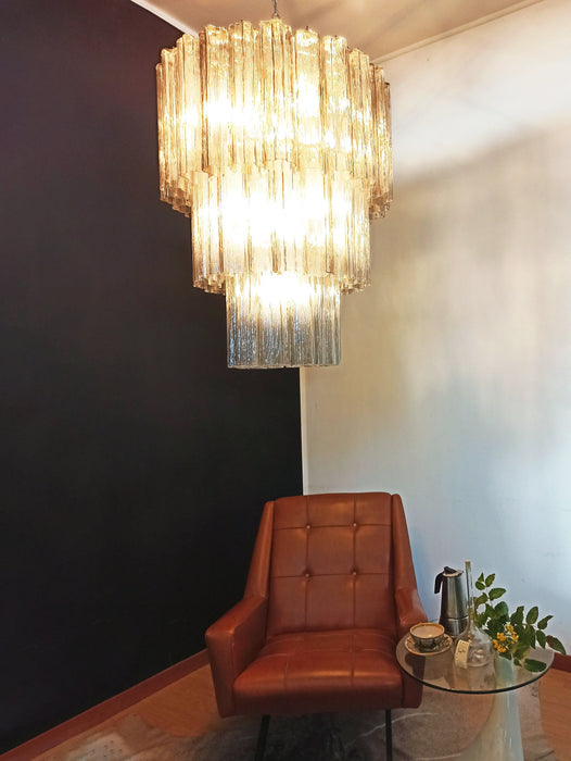 Murano Smoked Glass Tube Chandelier-DWHOME