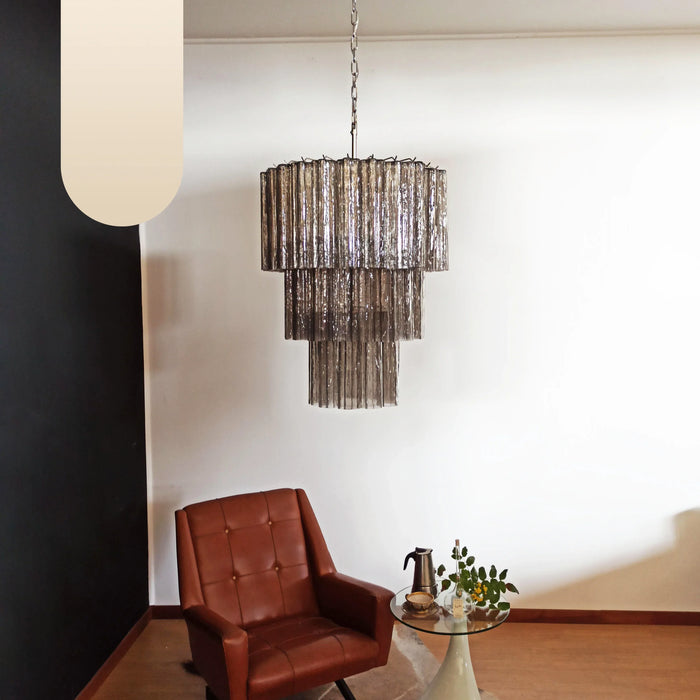 Murano Smoked Glass Tube Chandelier-DWHOME