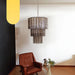 Murano Smoked Glass Tube Chandelier-DWHOME