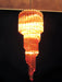 Murano Spiral Amber Prism Glass Chandelier-DWHOME