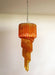 Murano Spiral Amber Prism Glass Chandelier-DWHOME