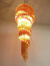 Murano Spiral Amber Prism Glass Chandelier-DWHOME
